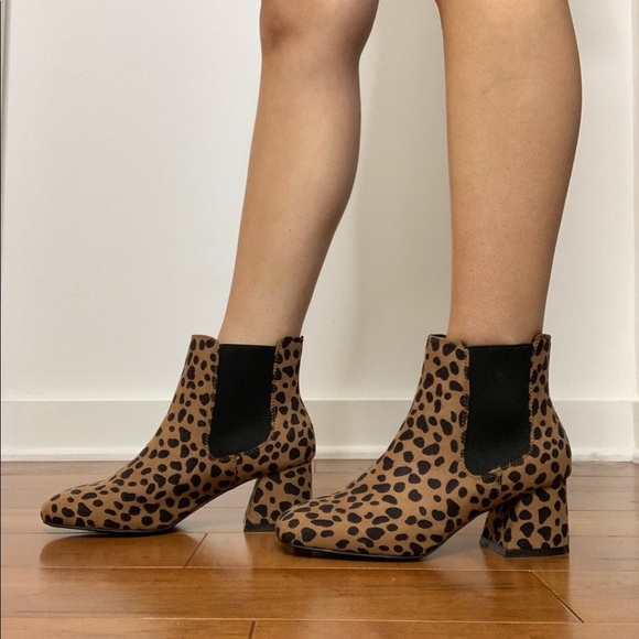 Shoes - Boohoo Cheetah Booties